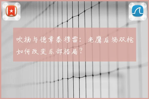 吹杨与德章泰穆雷：老鹰后场双枪如何改变东部格局？
